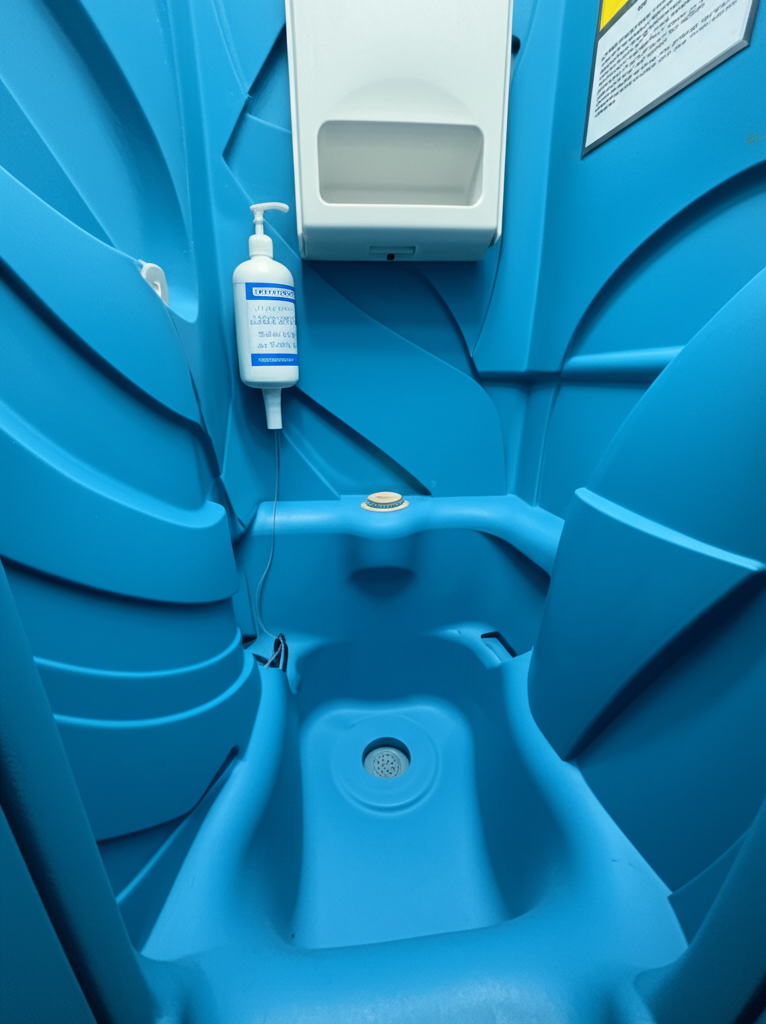 Inside of Standard Porta Potty